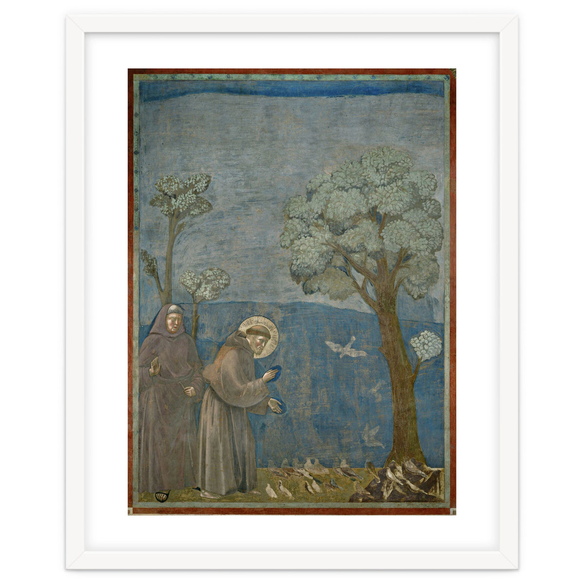 Saint Francis of Assisi preaching to the birds. Giotto. GIOTTO DE BONDONE (1266-1337).