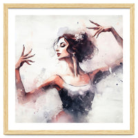 Elegant Ballet Dancer Portrait In Motion