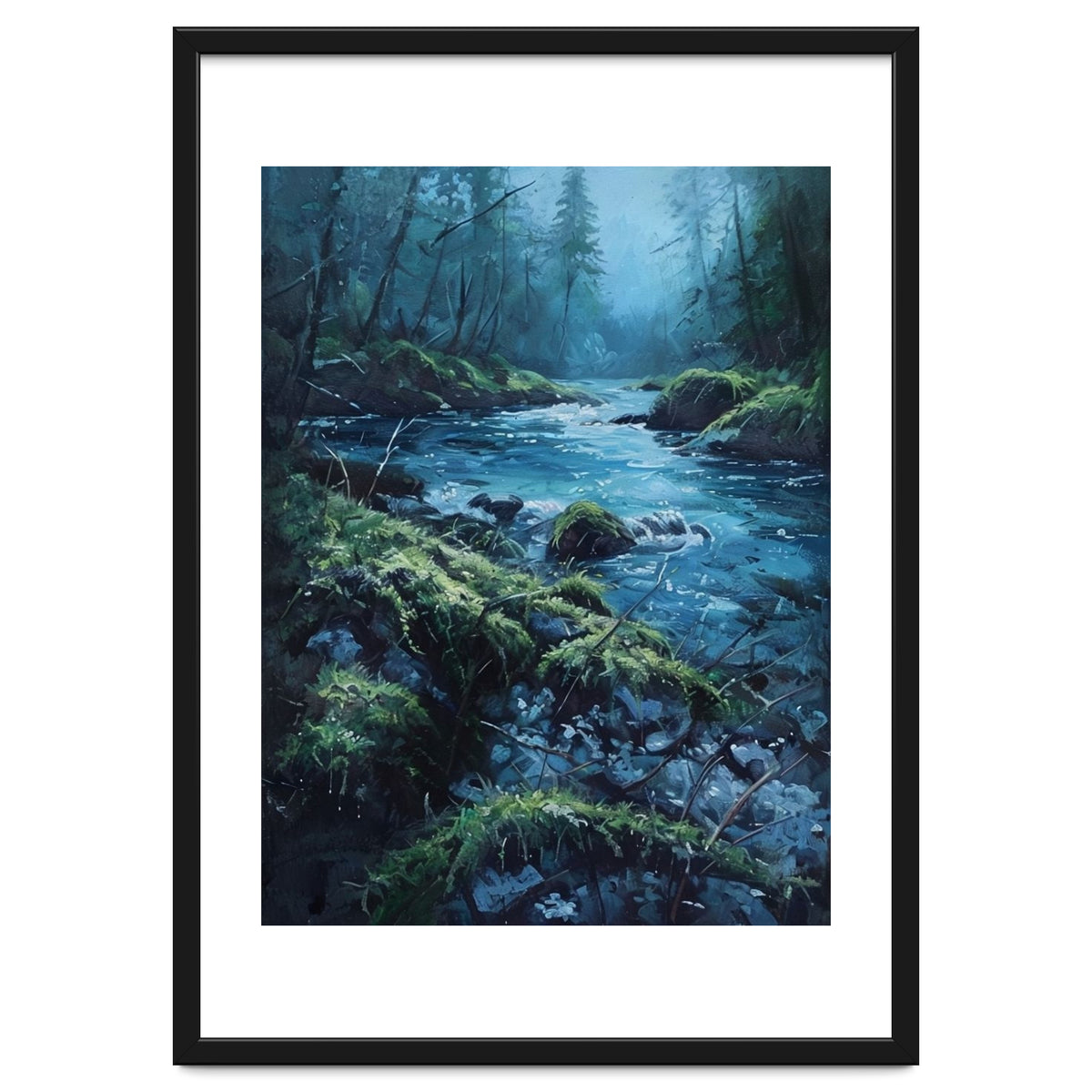 The Cerulean Current: A Whispering Flow Through the Moss