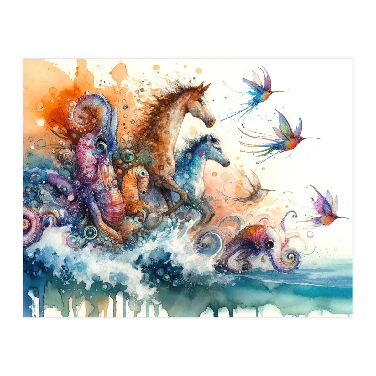 Surreal Ocean Creatures (Print Only)
