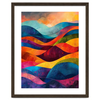 Abstract Rainbow Mountain Landscape