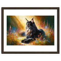 Majestic Lynx In Blooming Meadow