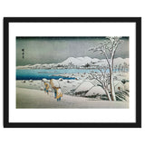 SNOW LANDSCAPE - JAPANESE ENGRAVING - 19TH CENTURY. thumbnail