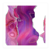 Magenta & Silver Agate Texture 05 (Print Only)
