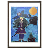 Cassandra, the Little Witch, with Merlin, the cat, and Circe, the Raven thumbnail