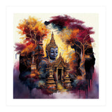Autumn Forest Buddha Temple (Print Only) thumbnail