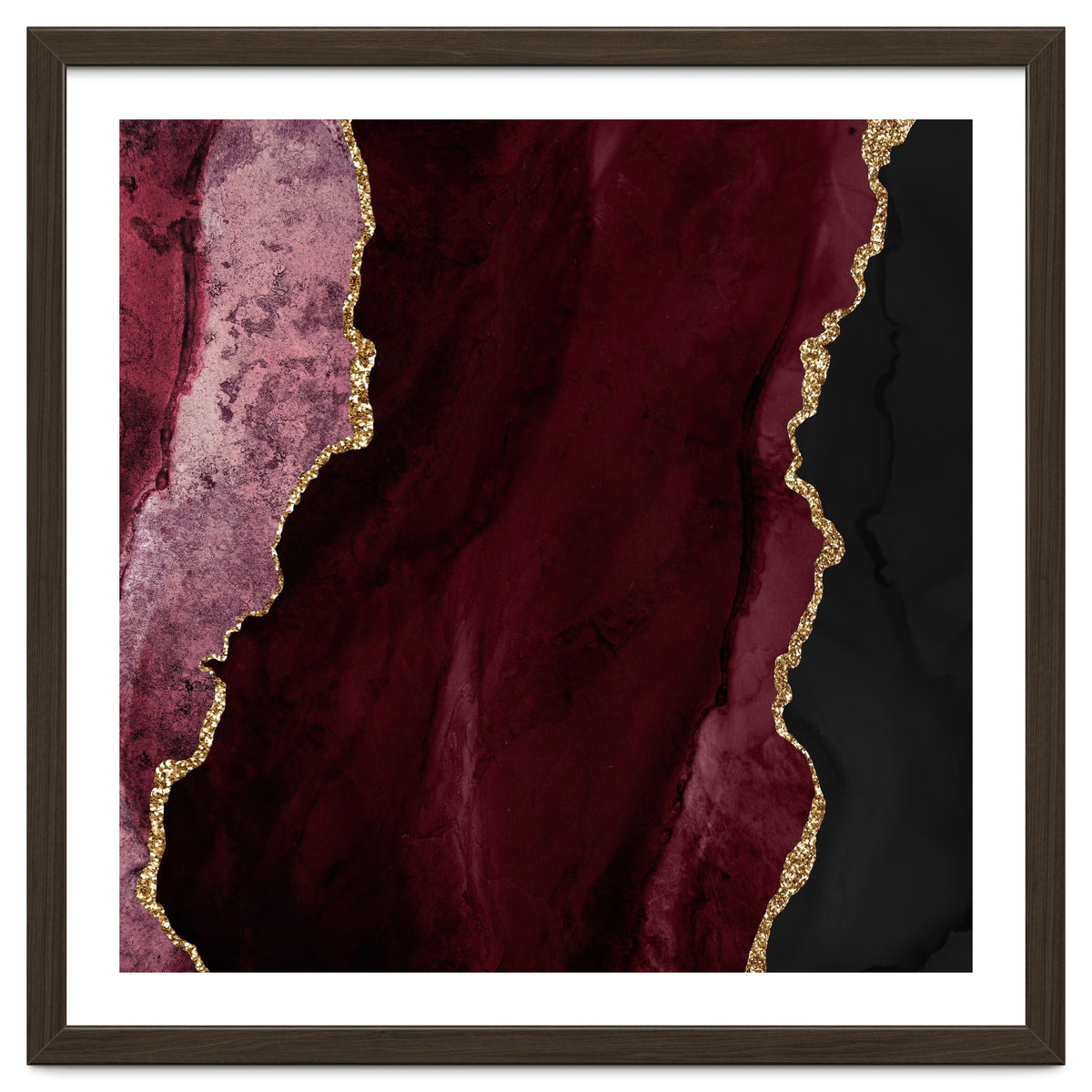 Burgundy & Gold Agate Texture 01