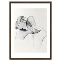 Abstract Black And White Flowing Lines Art