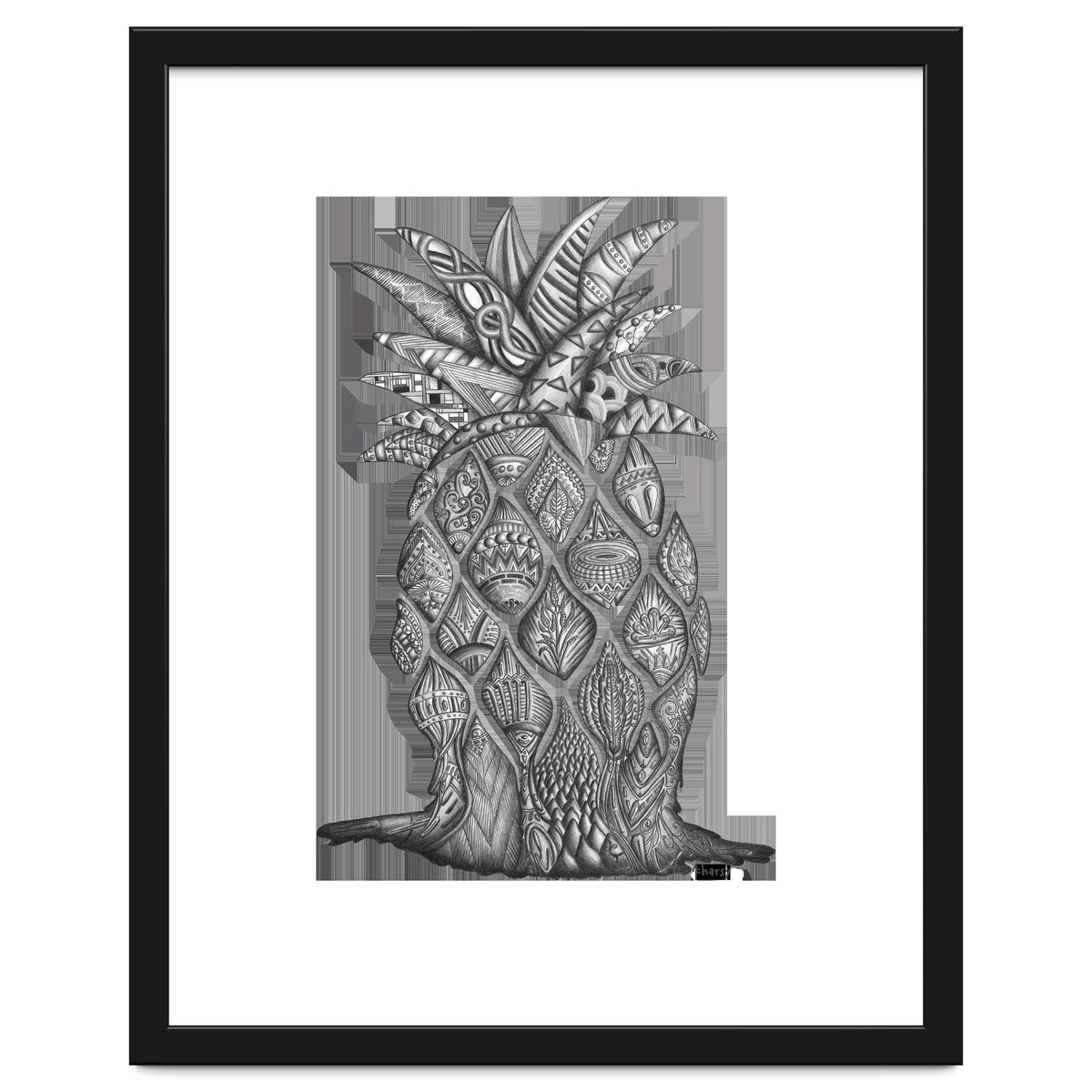 Surreal melting pineapple by Charsy