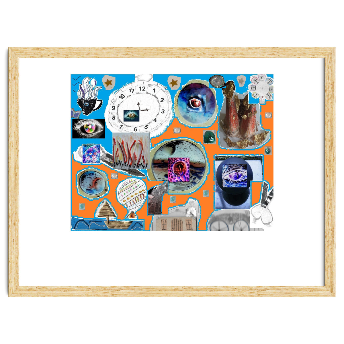 Abstract Collage 3 D Material Design Original