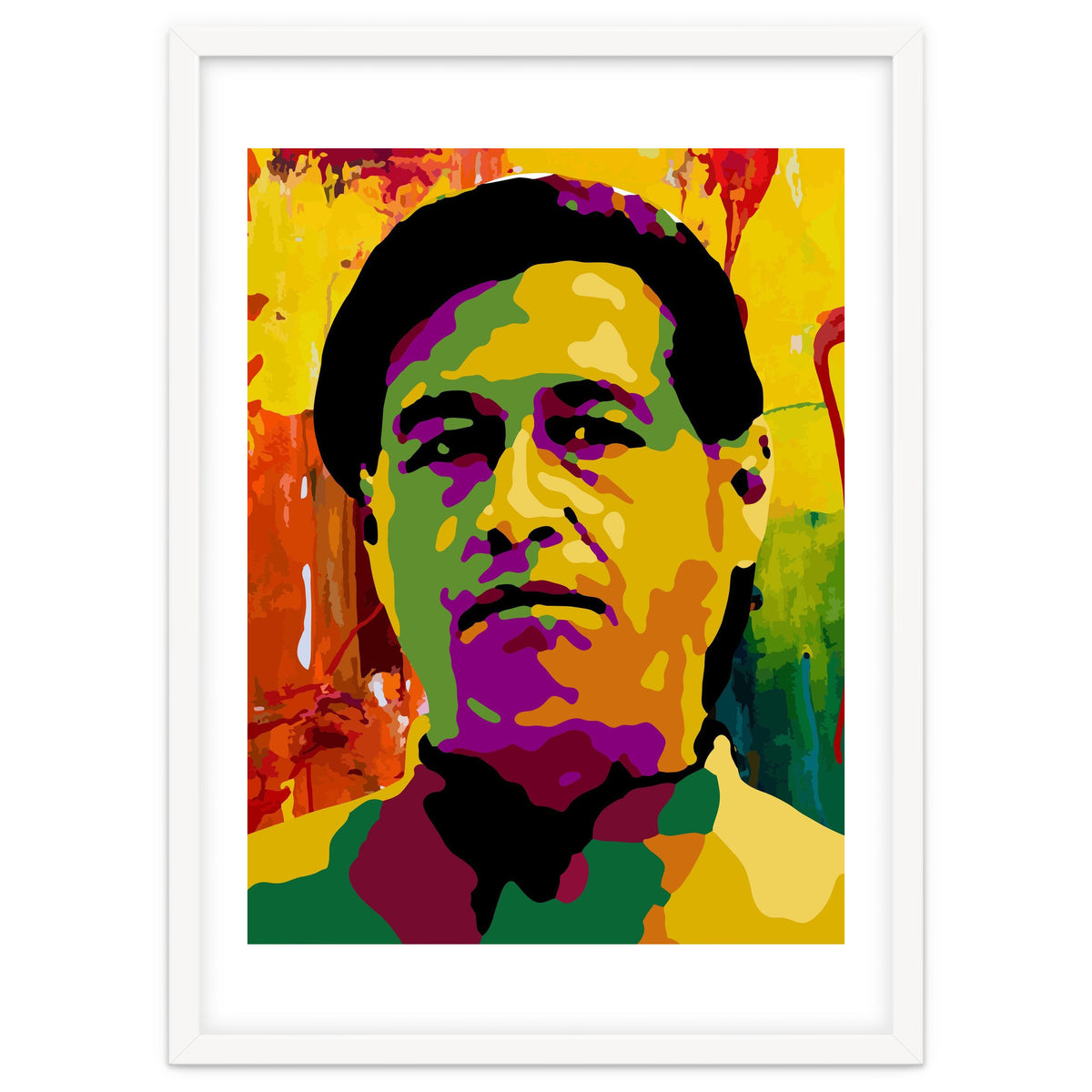 Cesar Chavez Colorful Abstract Art