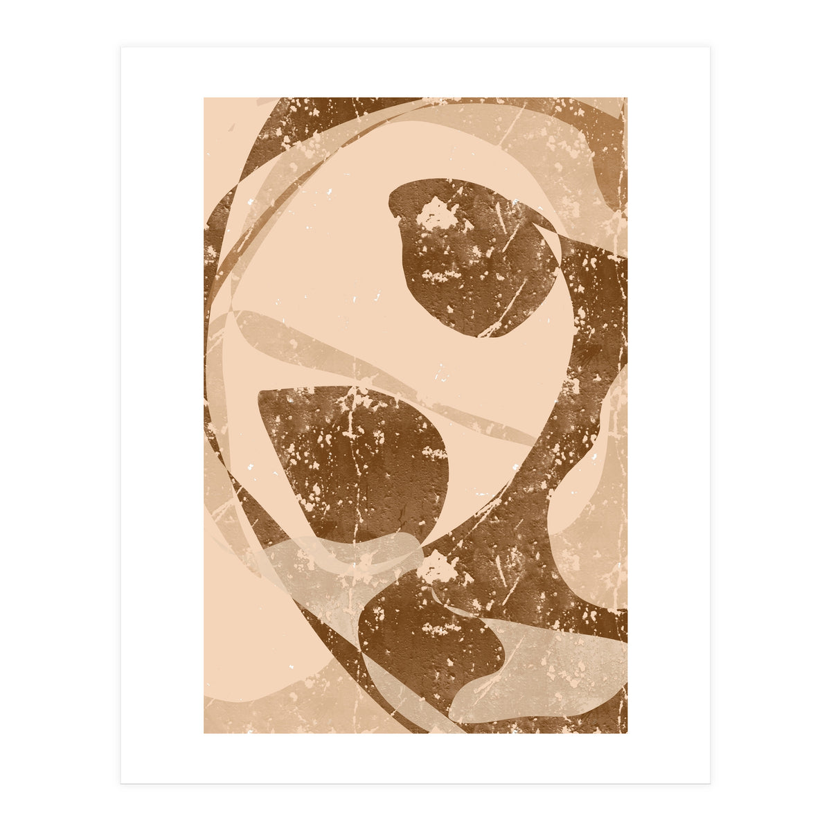 Abstract Brown Scratch (Print Only)