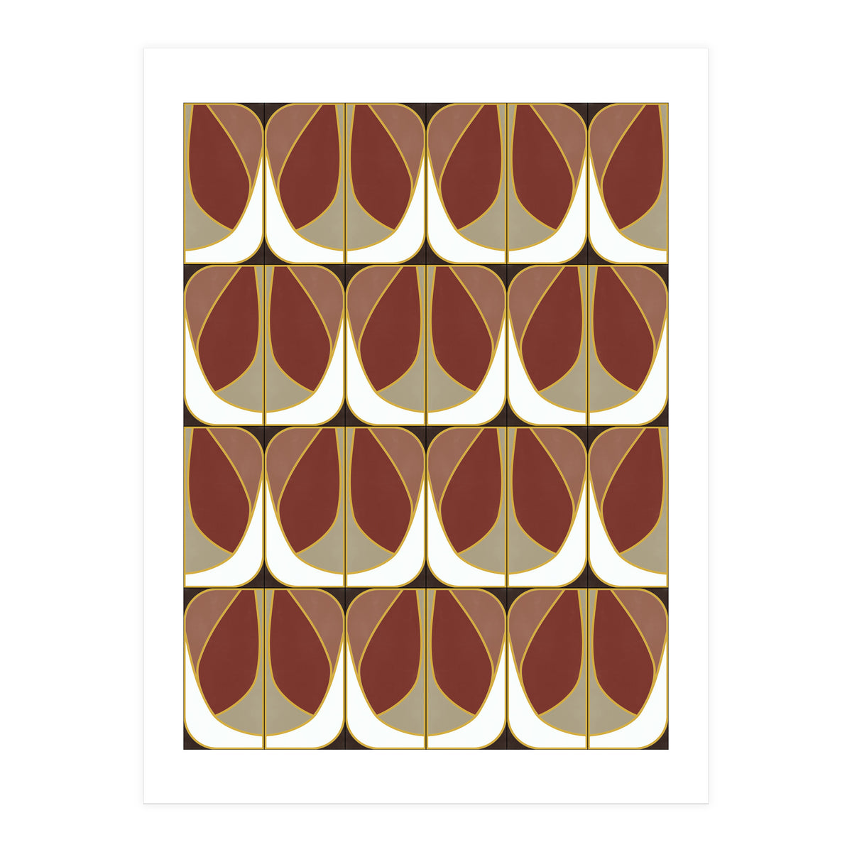Umber Deco Tiles (Print Only)