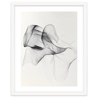 Abstract Black And White Flowing Lines Art