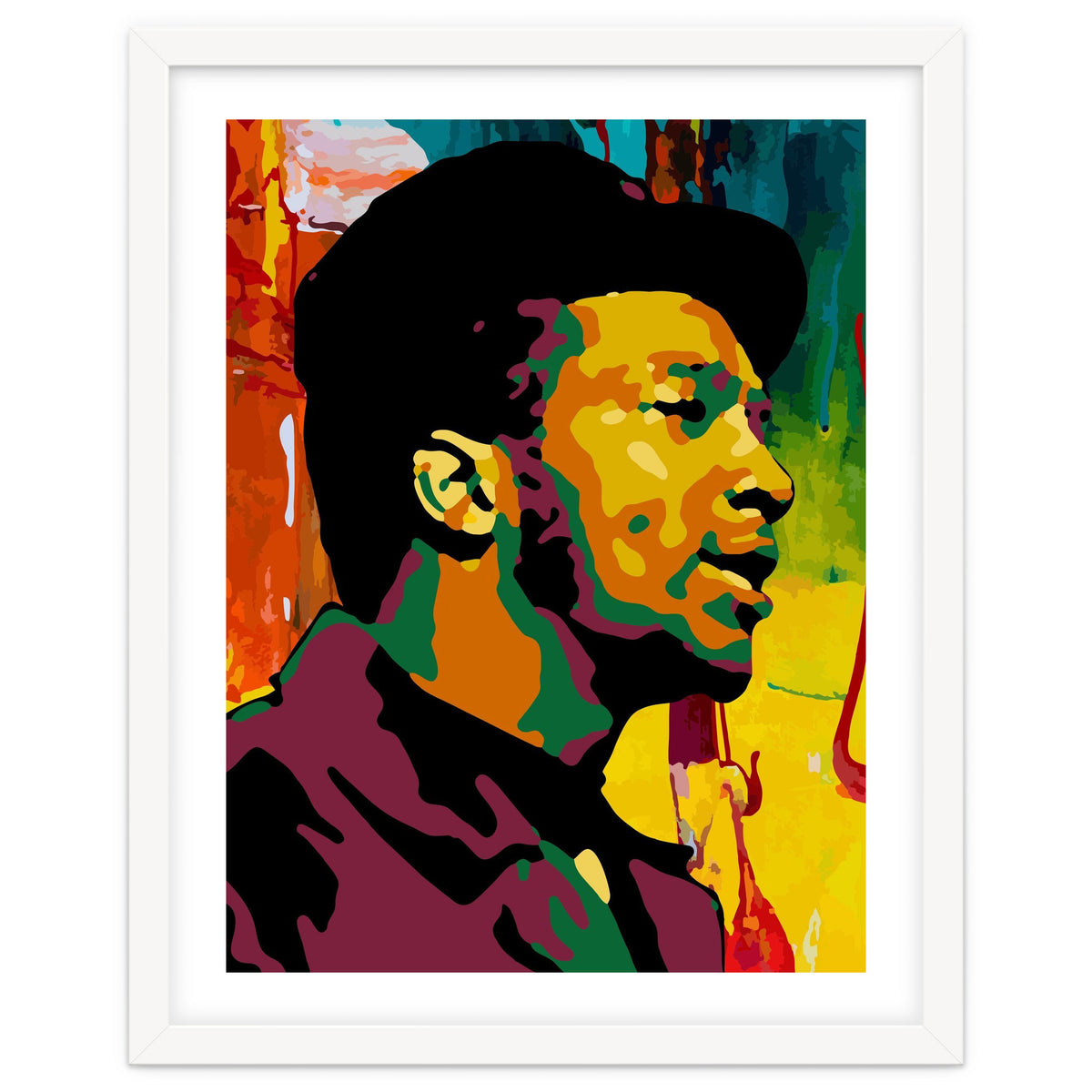 Fred Hampton Colorful Abstract Art