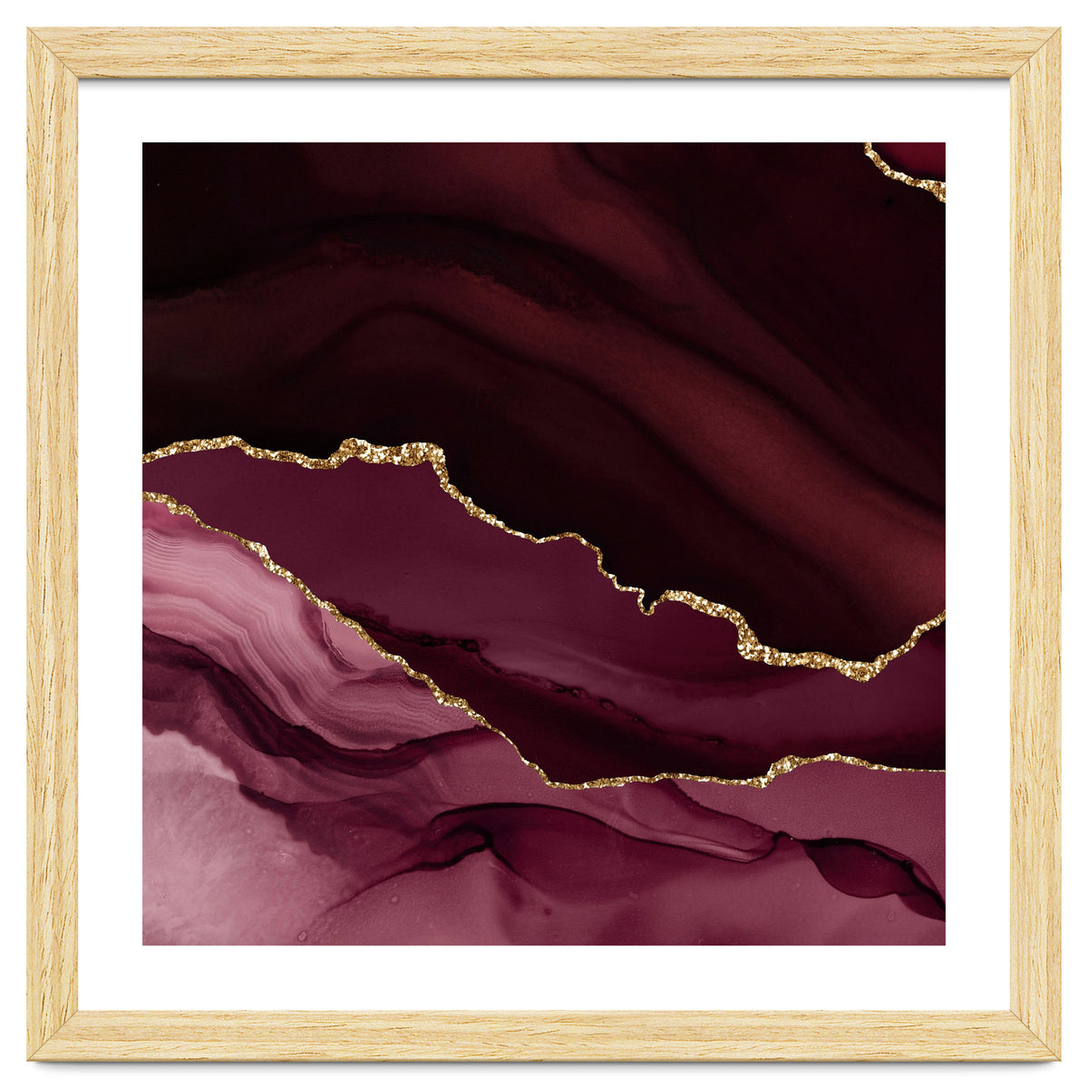 Burgundy & Gold Agate Texture 12