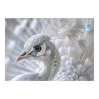 Close-up of a White Peacock (Print Only)