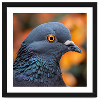 Close Up Of A Pigeon's Head And Neck
