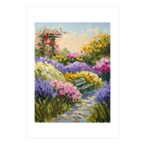 Serene Summer Garden Path Oil Painting (Print Only) thumbnail