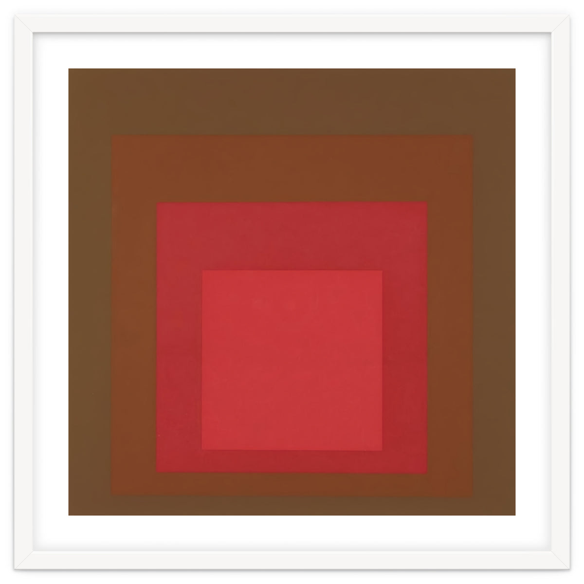 JOSEF ALBERS - HOMAGE TO THE SQUARE, RED, BROWN