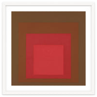 JOSEF ALBERS - HOMAGE TO THE SQUARE, RED, BROWN