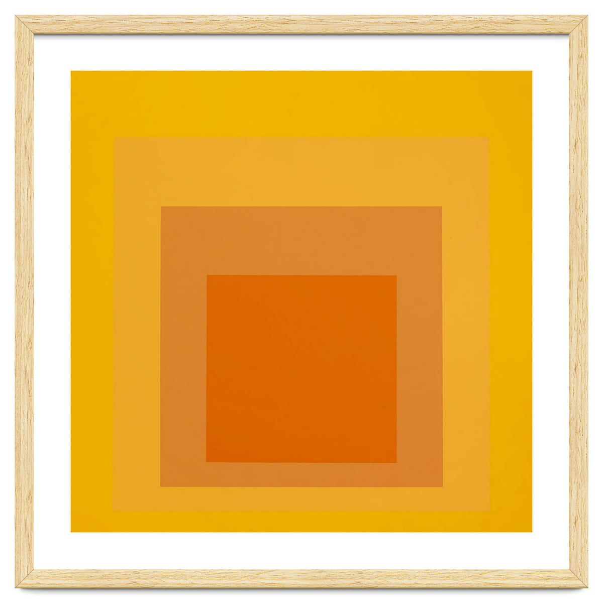 JOSEF ALBERS - HOMAGE TO THE SQUARE YELLOW ORANGE 2. HIGH RESOLUTION