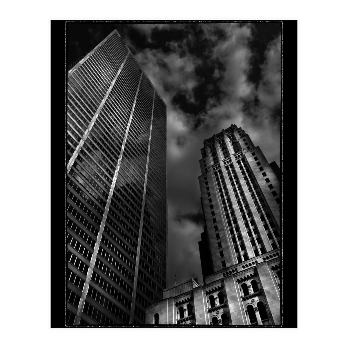 Commerce Court Courtyard View No 1 with Border (Print Only)