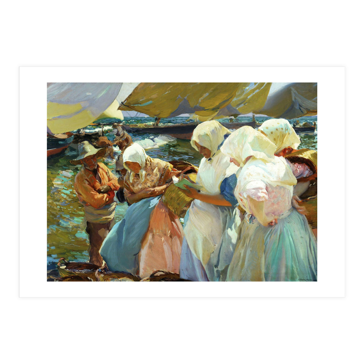 Joaquín Sorolla / 'Women of Valencia at the Beach', 1915, Oil on canvas, 93 x 126 cm. (Print Only)