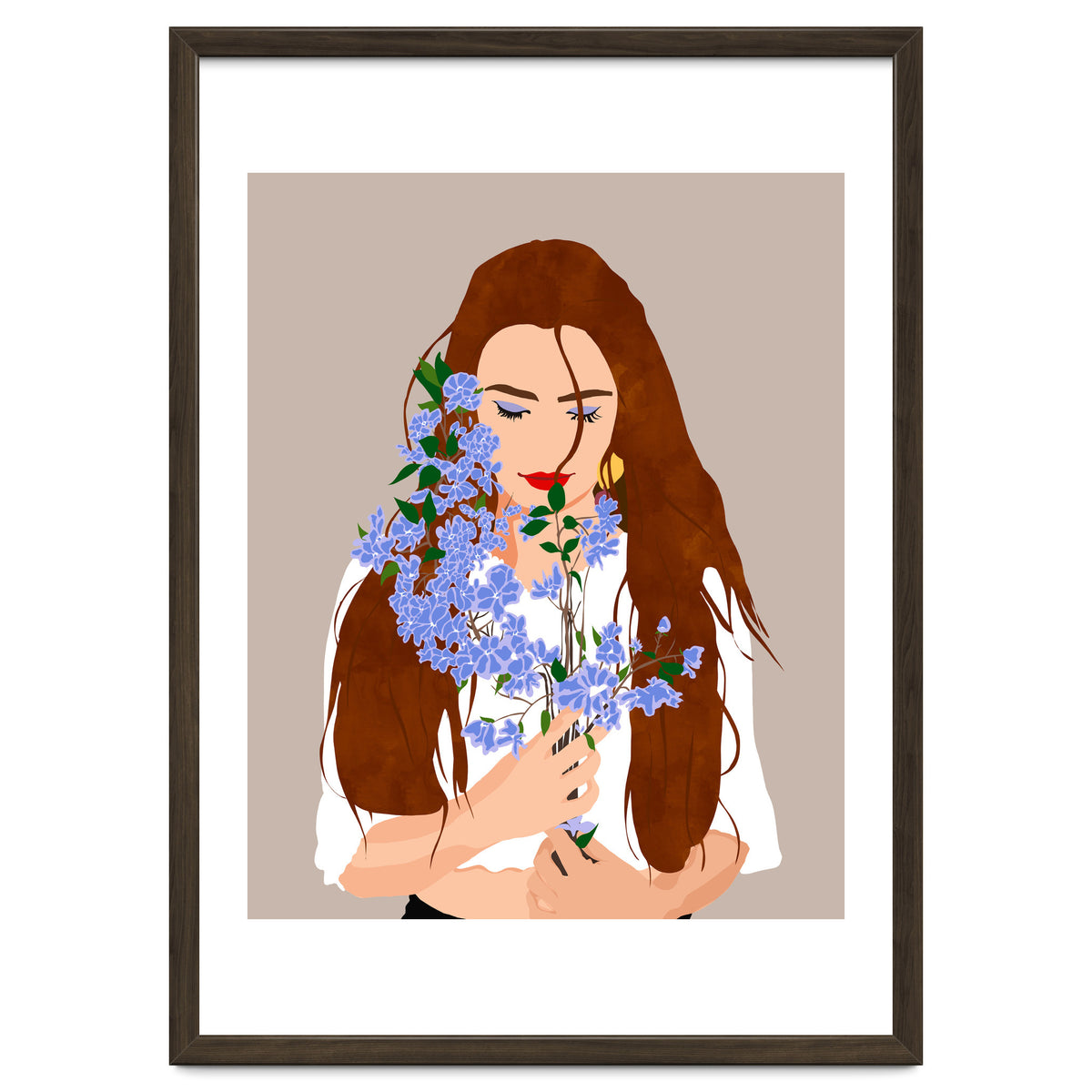 The Becoming, Nature Plants Bohemian Woman, Botanical Modern Mindful Self Care Self Love Positivity