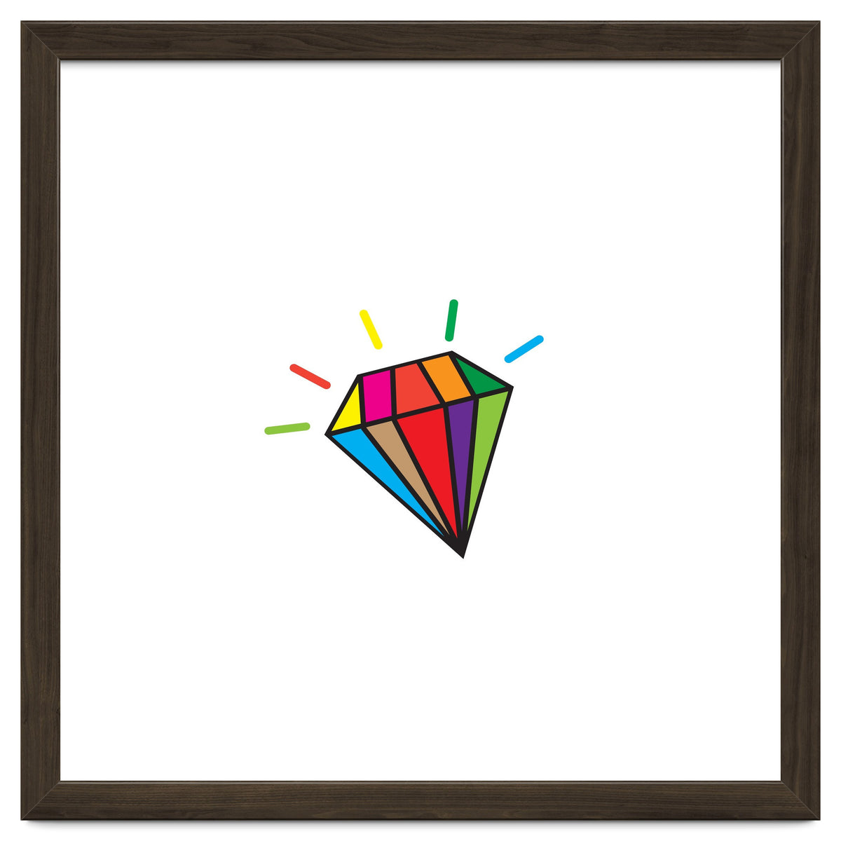 Rainbow colorful diamond