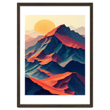 Dramatic Abstract Mountain Sunset Art thumbnail
