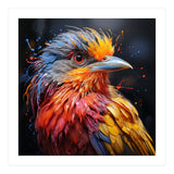 Vibrant Bird With Colorful Splatter Paint  (Print Only) thumbnail