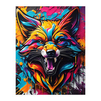 Aggressive Fox, Graffiti (Print Only)