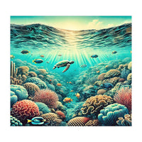 Vintage Australia, Great Barrier Reef Poster (Print Only)