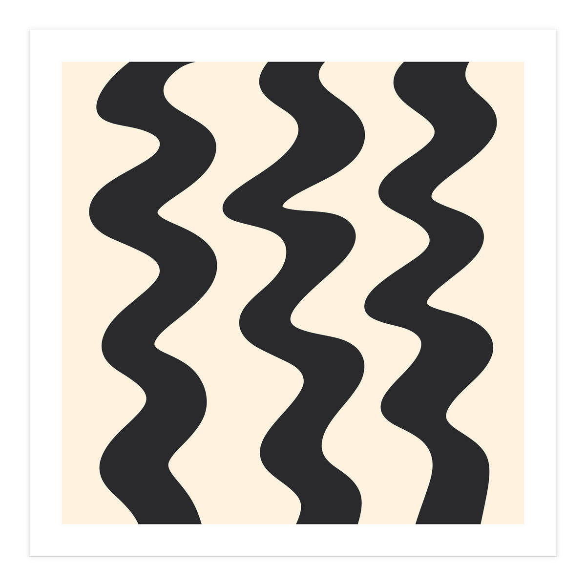 Squiggly Lines - monochrome (Print Only)