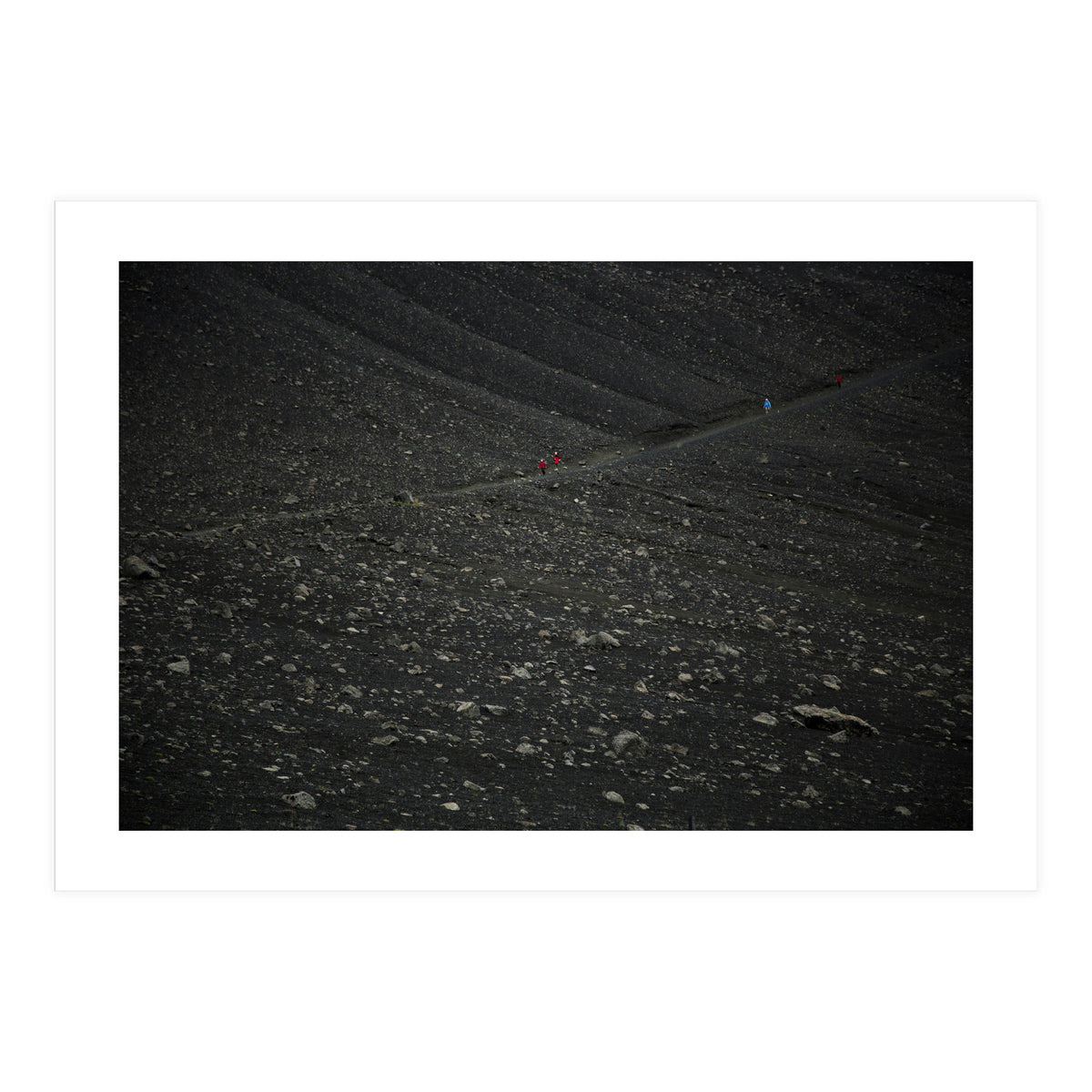 Kids running down from the volcano - Iceland  (Print Only)