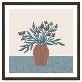 Brown Flowers in a Vase – Minimalist Floral Still Life thumbnail