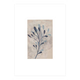 Leaf Beige and Blue Art Print (Print Only) thumbnail