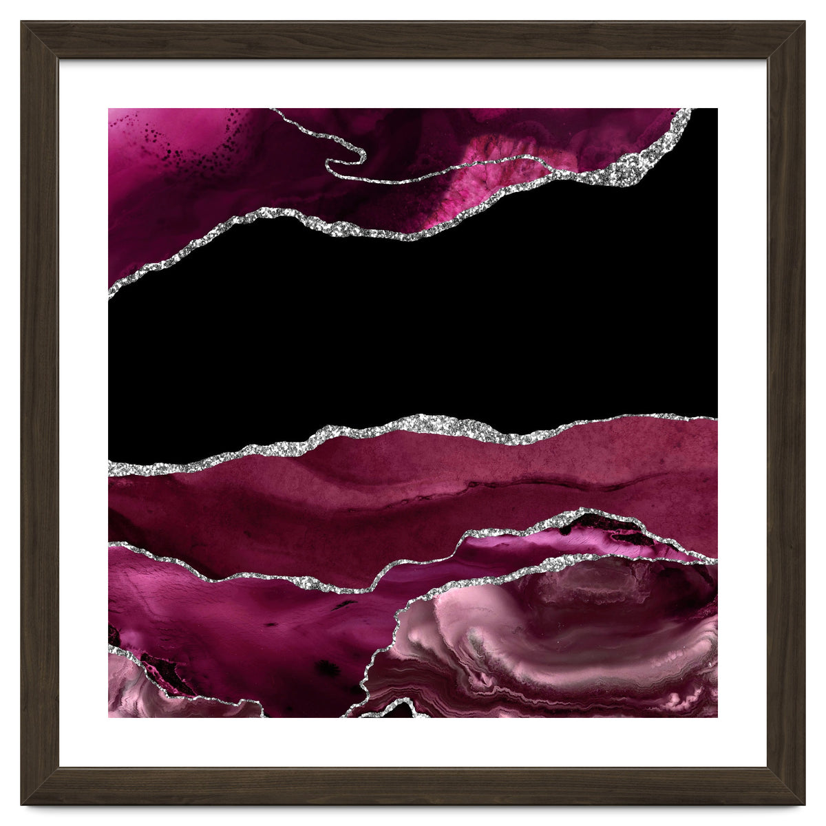Burgundy & Silver Agate Texture 02