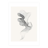Abstract Black And White Swirling Lines Flowing Form (Print Only) thumbnail
