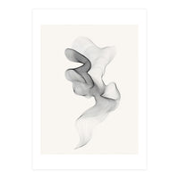 Abstract Black And White Swirling Lines Flowing Form (Print Only)