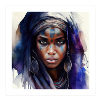 Watercolor Tuareg Woman #4 (Print Only)