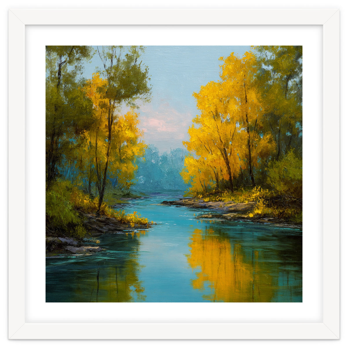 Serene Autumn River Landscape