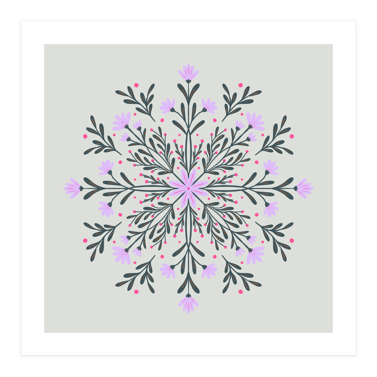 Spring Flowers Mandala (Print Only)
