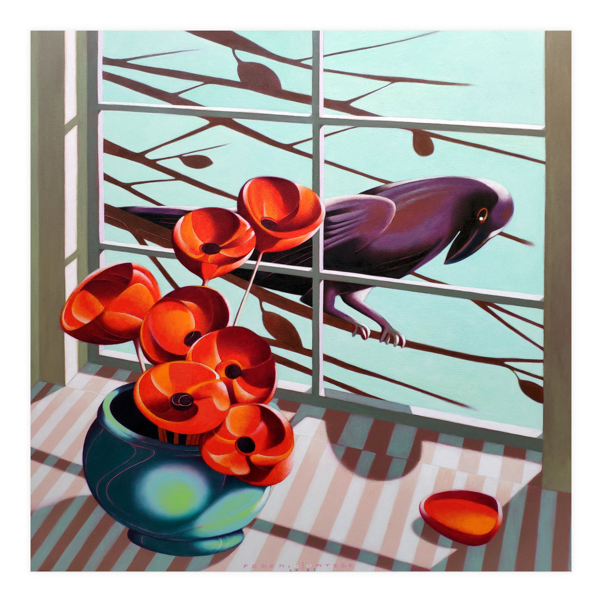 A crow outside the window (Print Only)