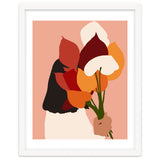 The Comfort Zone, Pastel Bohemian Woman, Floral Self Care Self Love Positivity Growth, Eclectic Boho Concept thumbnail