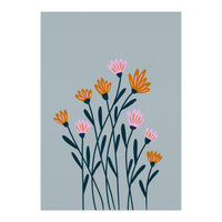 Orange and Pink Flowers (Print Only)