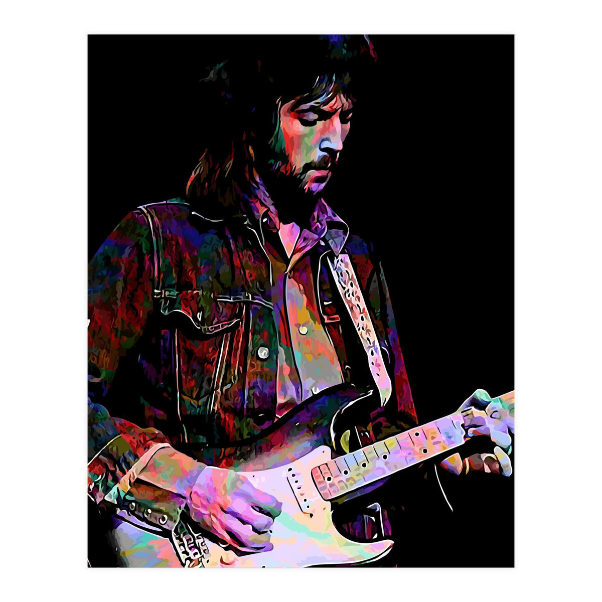 Eric Clapton Rock and Blues Guitarist Legend v2 (Print Only)