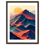 Dramatic Abstract Mountain Sunset Art thumbnail