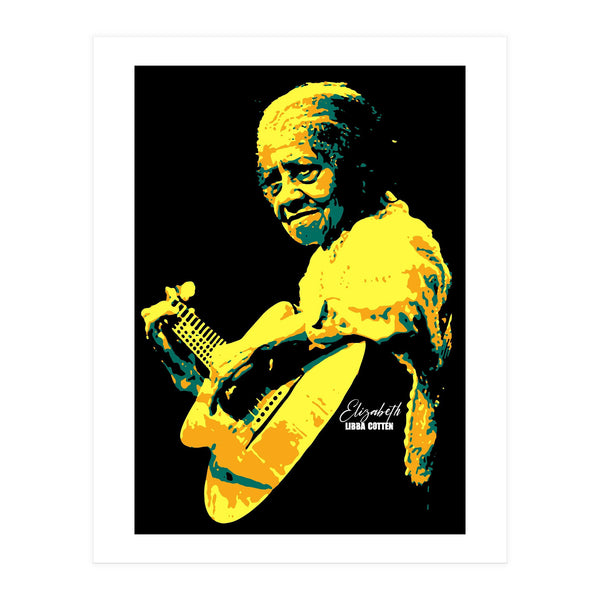 Elizabeth Cotten American Folk and Blues Musician Legend (Print Only)